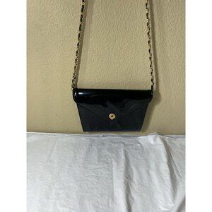 Vtg 90s Tianni Evening Handbag Purse  Patent Leather crossbody